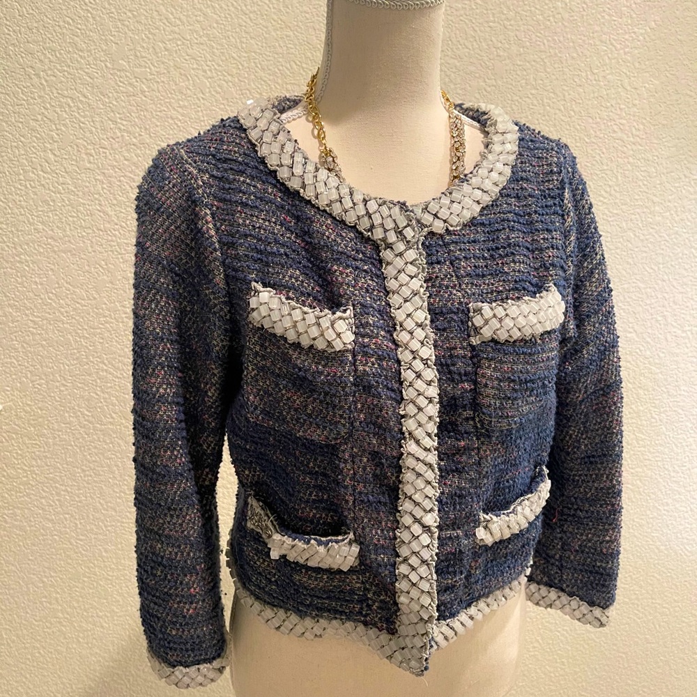 Anthropologie Isani Massey Beaded tweed Jacket